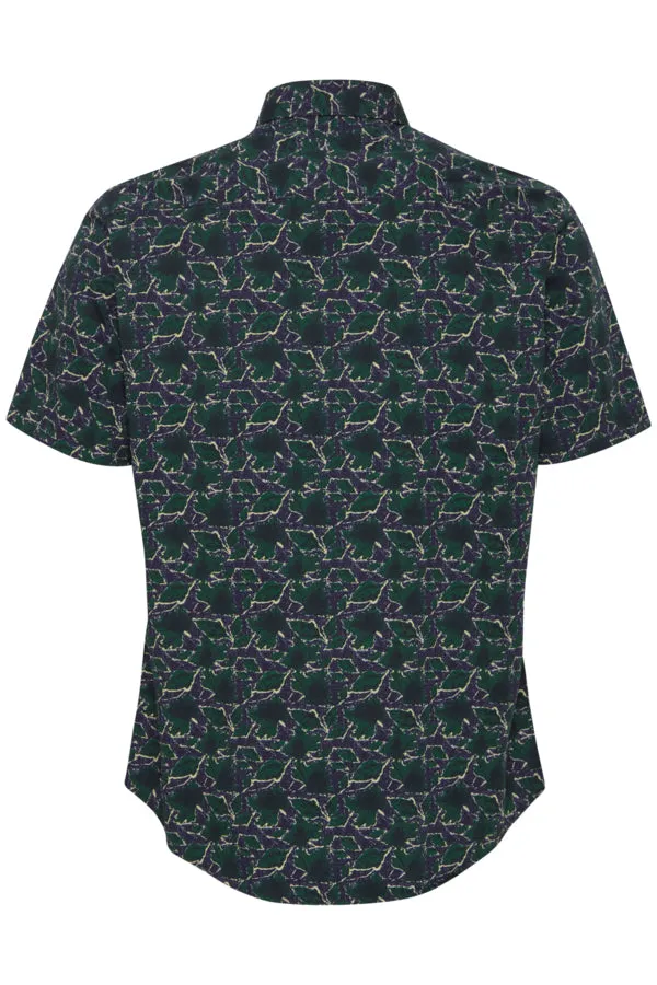 ANTON SHORT SLEEVE AOP LEAF SHIRT
