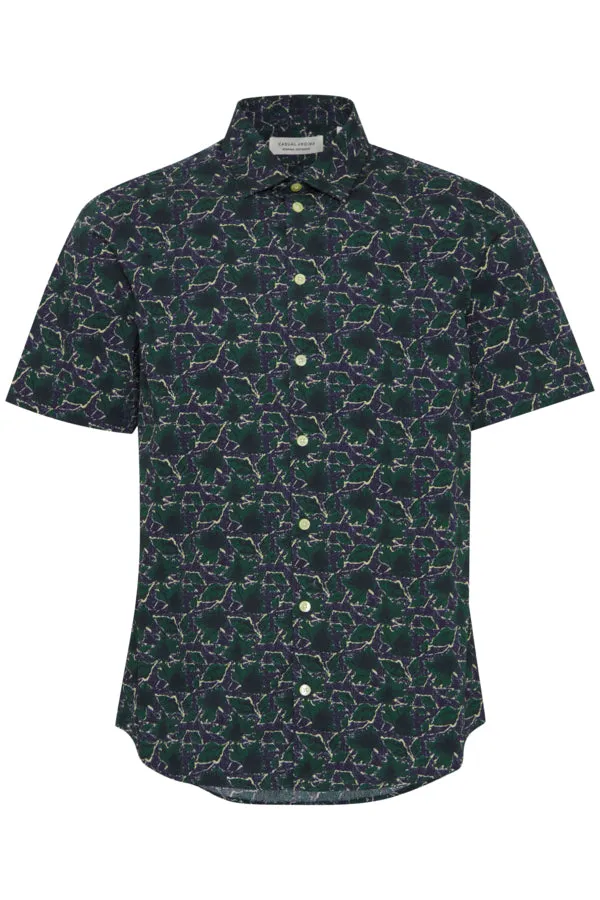 ANTON SHORT SLEEVE AOP LEAF SHIRT