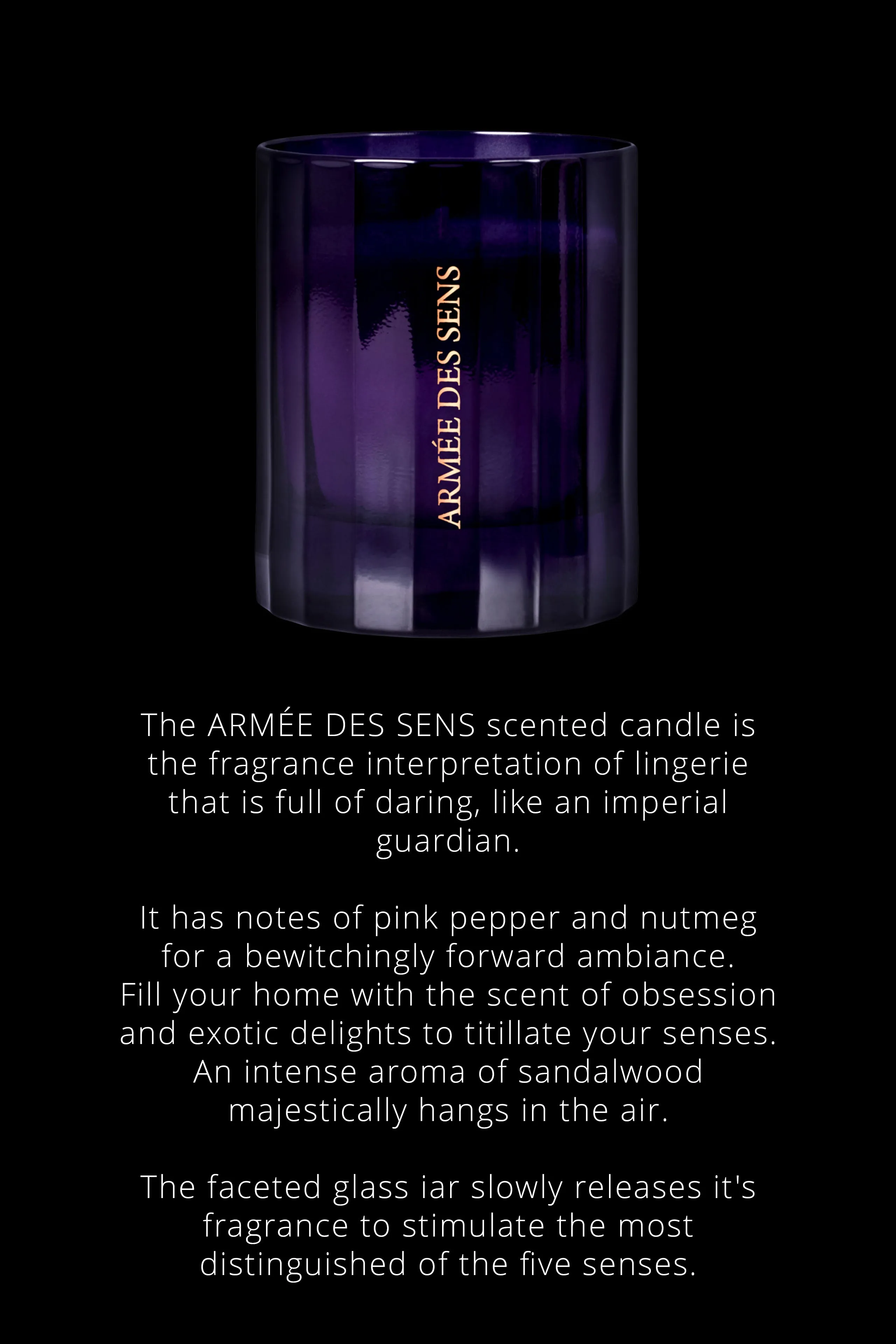 Candle Arme des Sens - Oriental notes Maison Close