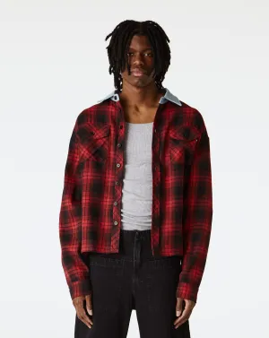 Denim Collar Flannel