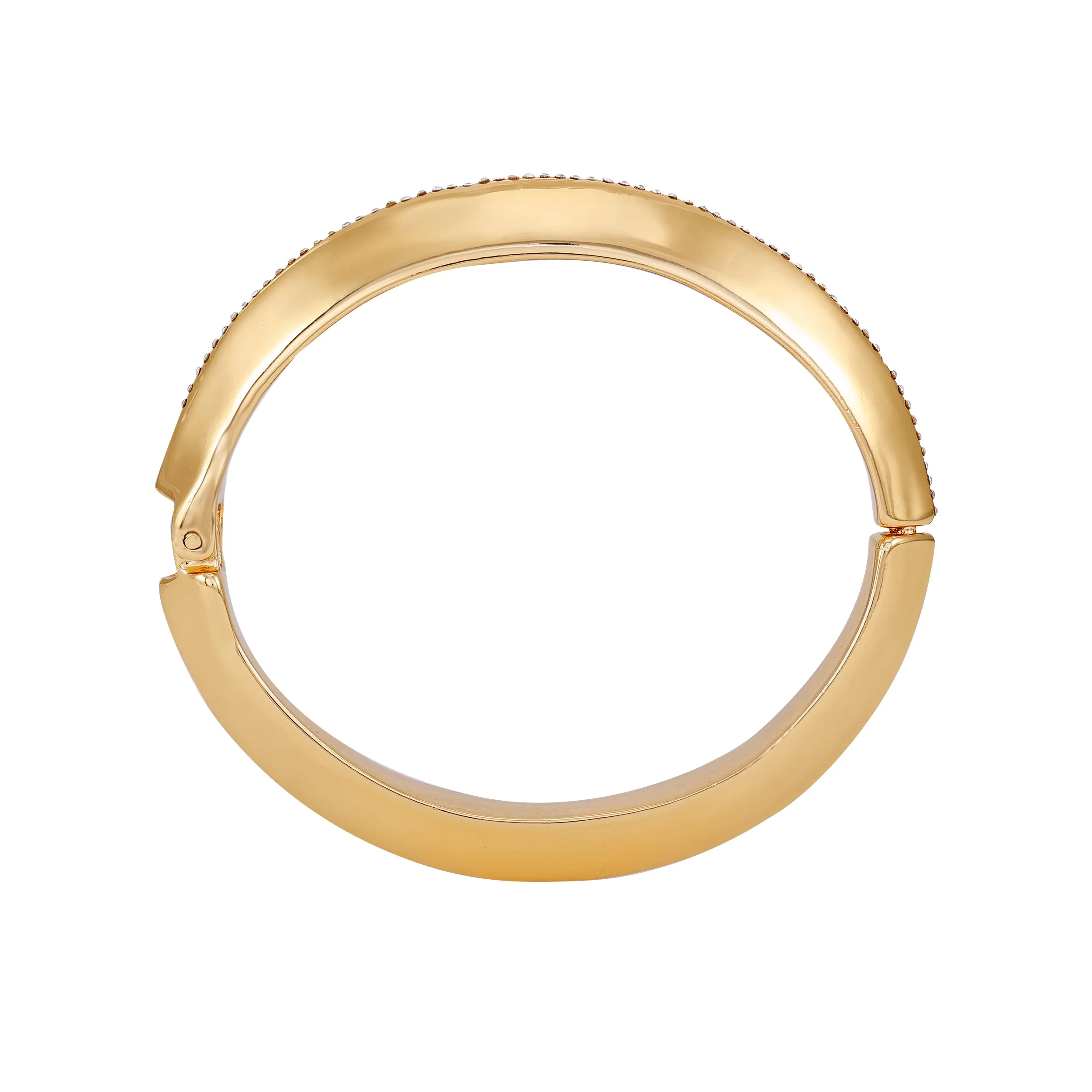 Goldtone Crystal Stone Hinge Bracelet