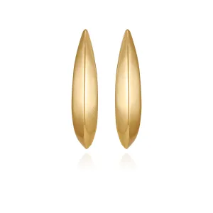 Goldtone Gilded Leaf Earrings