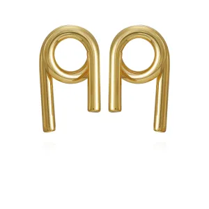 Goldtone Short Twisted Drop Earrings