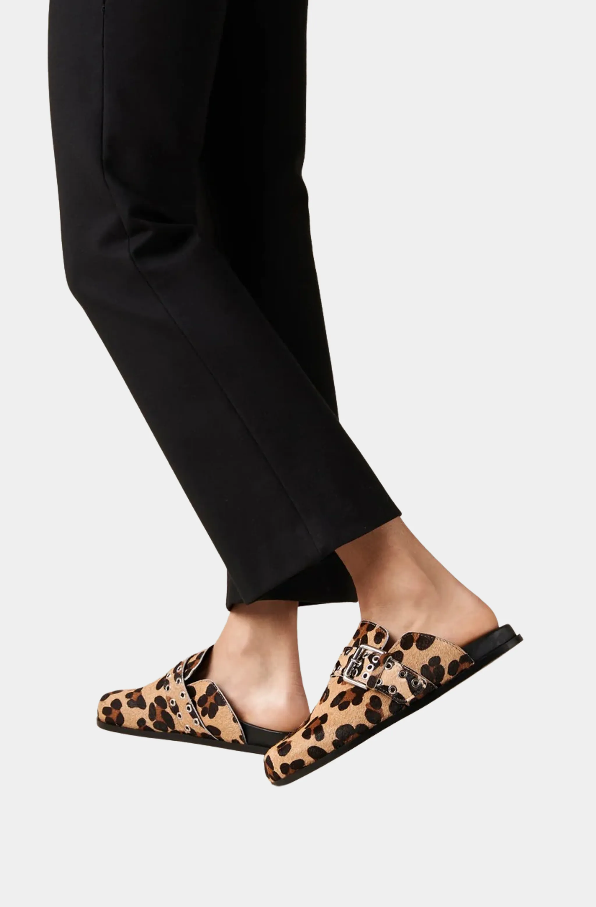 Halia Soft Beige Leather Mules