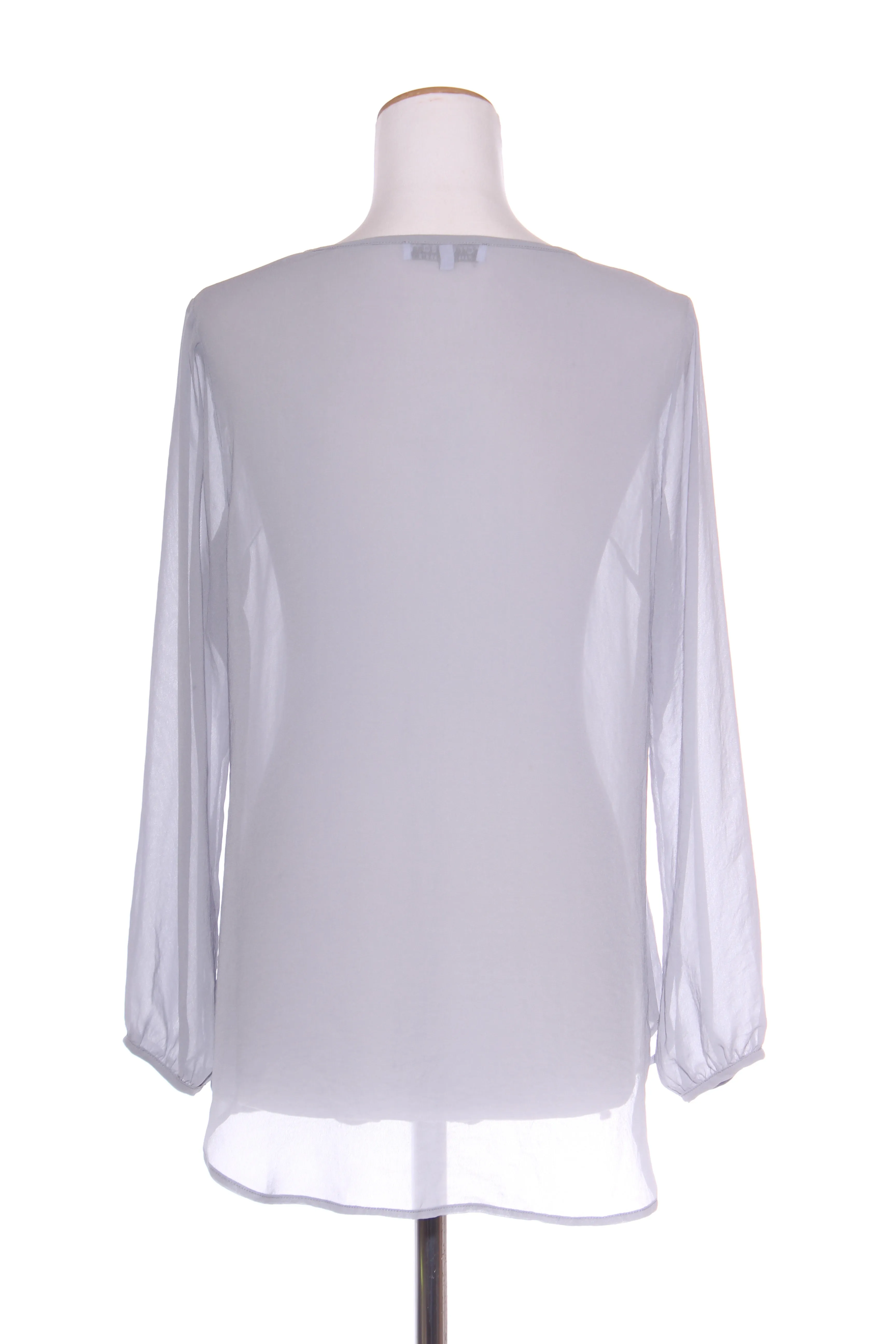 HARRÏE & SAM (NZ) Dusty blue/grey chiffon top! 12