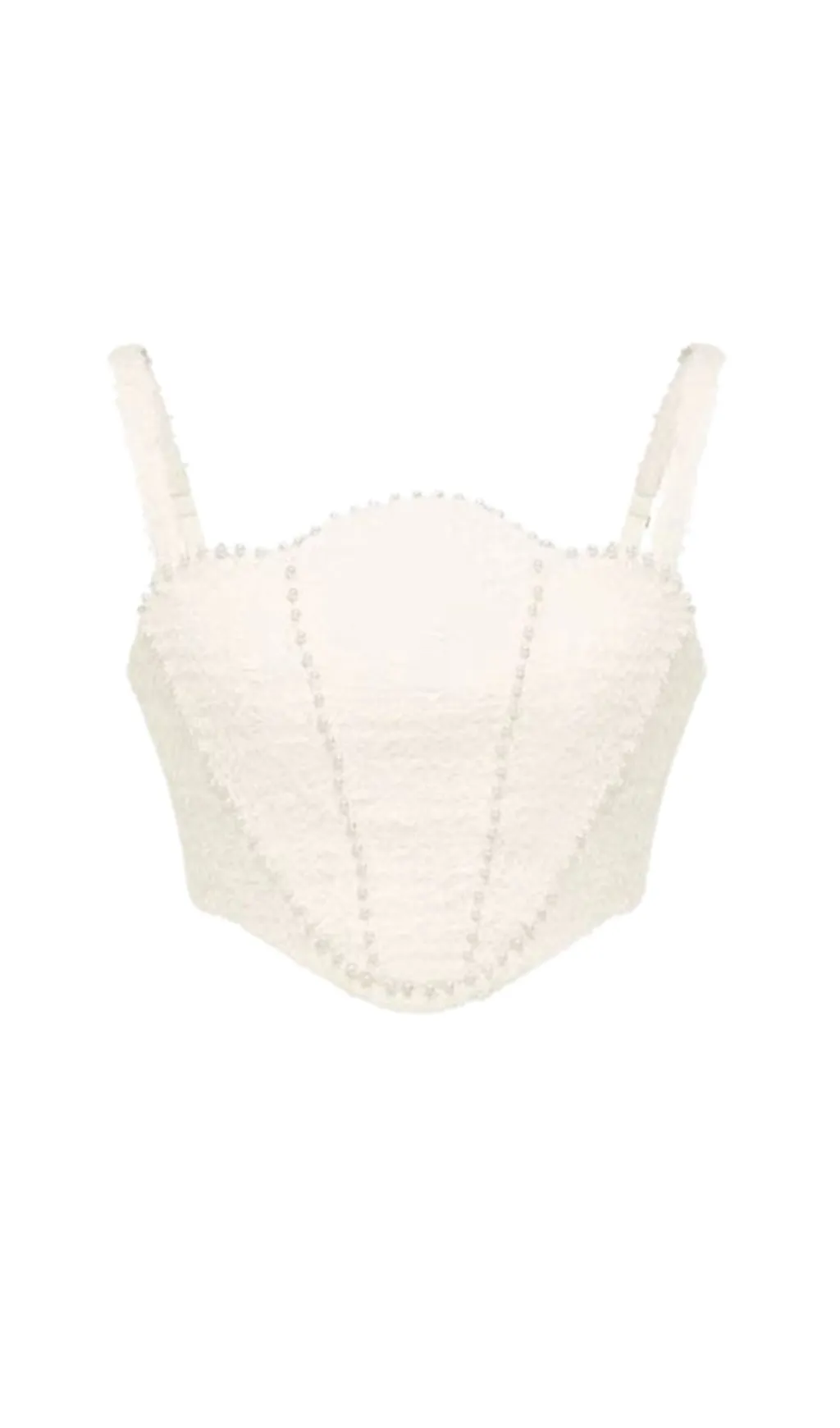 IVORY SIREN CALL FEATHER TWEED SET Gloria Lanvin