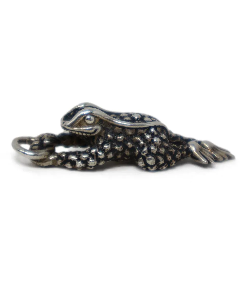Kieselstein-Cord Sterling Silver Frog Pendant
