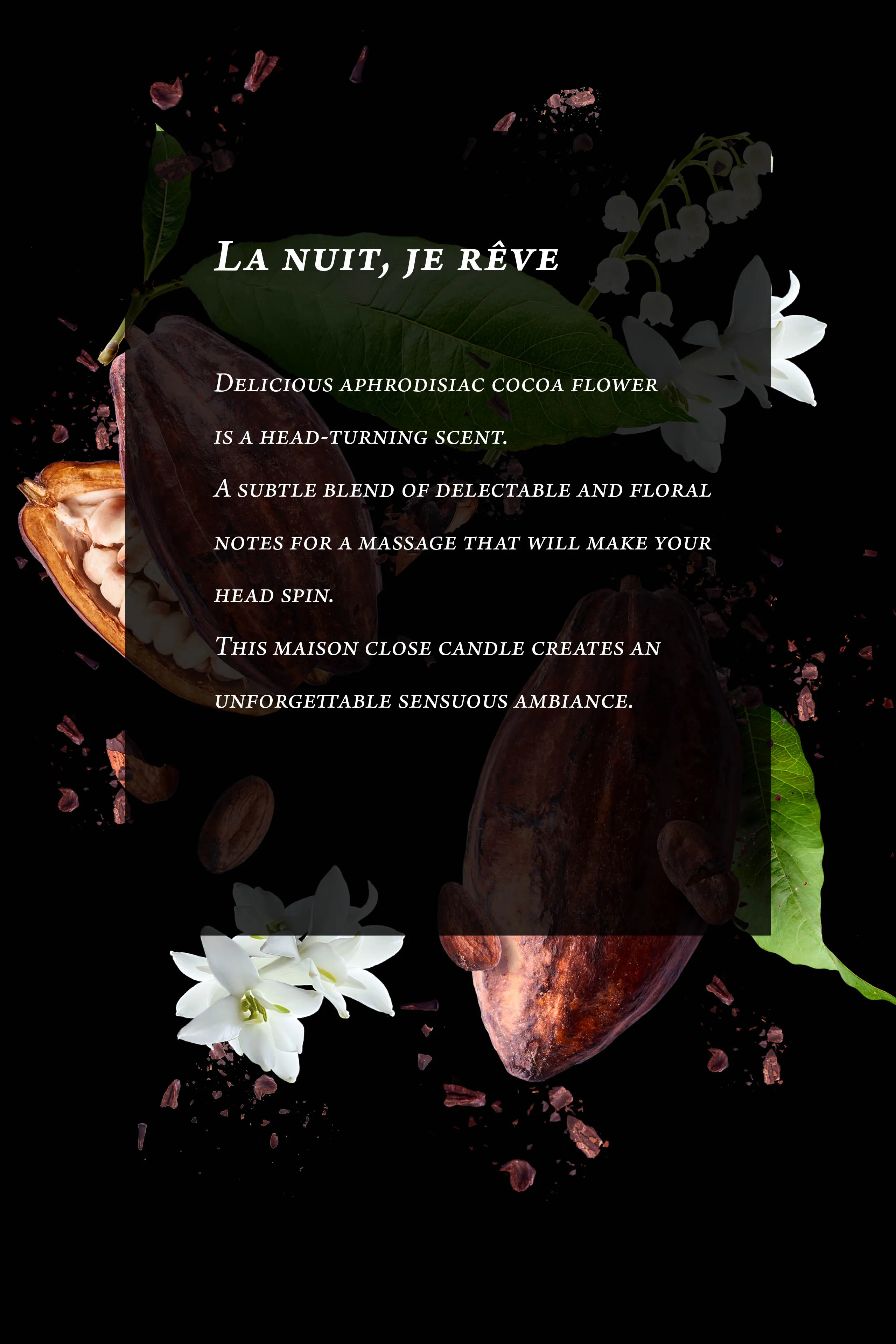 Massage Candle - Cocoa blossom - La nuit, je rve Maison Close