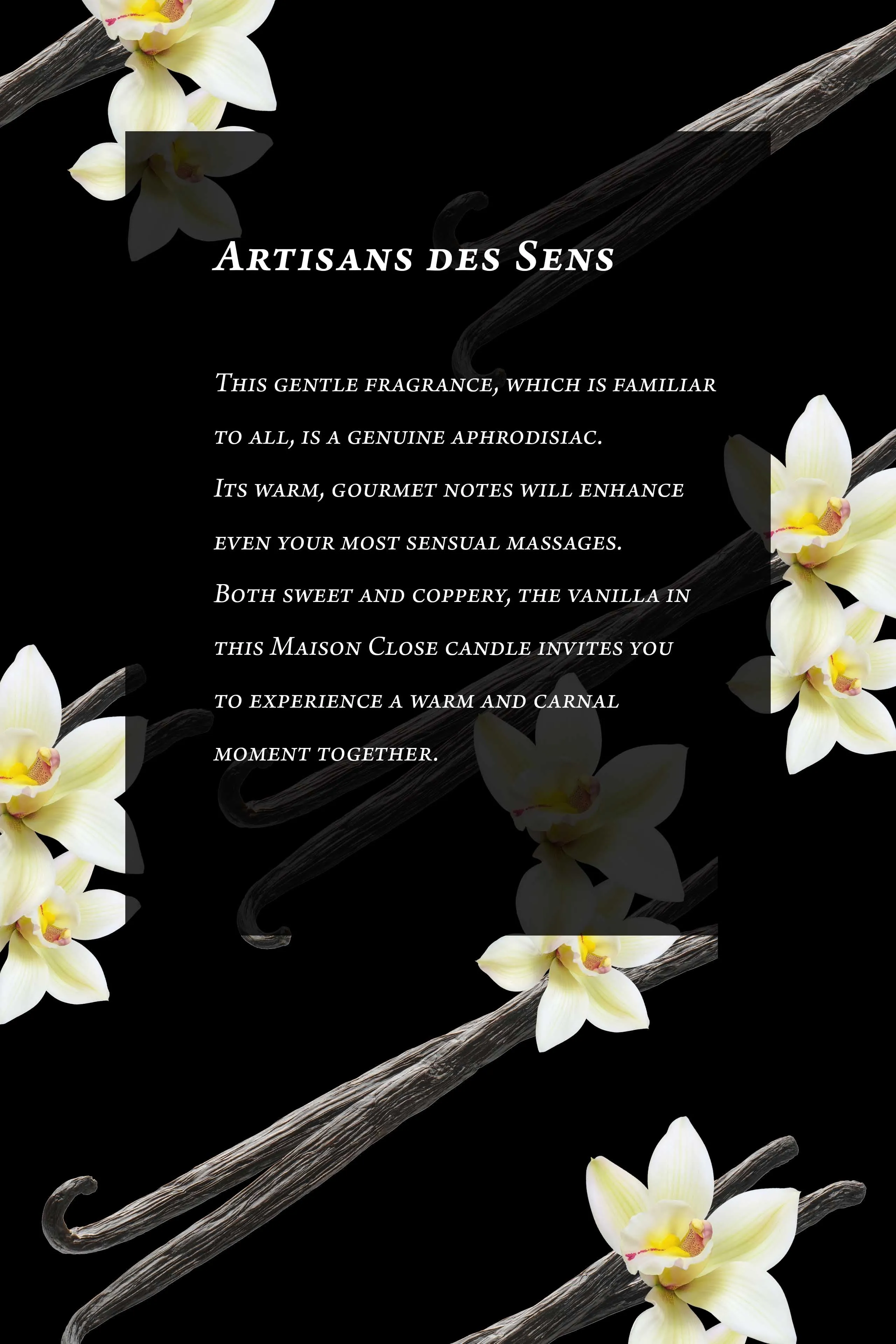 Massage Candle - Vanilla - Artisans des Sens Maison Close