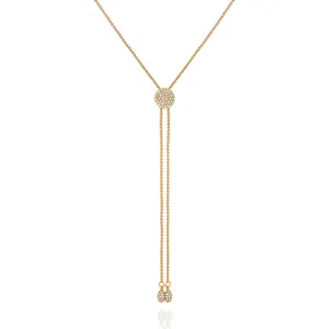 Pave Slider Bolo Necklace
