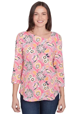 Petite Color Crush Asymmetrical Neck Knit Top