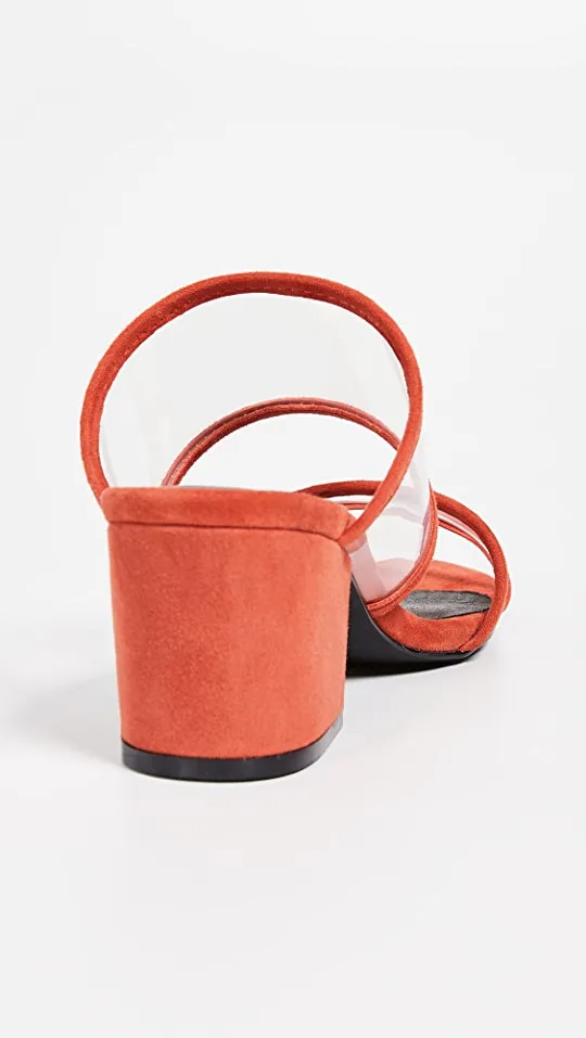 SOL SANA (LN) PVC   leather strap mules! 39