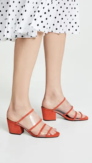 SOL SANA (LN) PVC   leather strap mules! 39