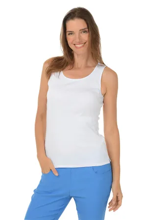 Solid Rib Knit Sleeveless Tank