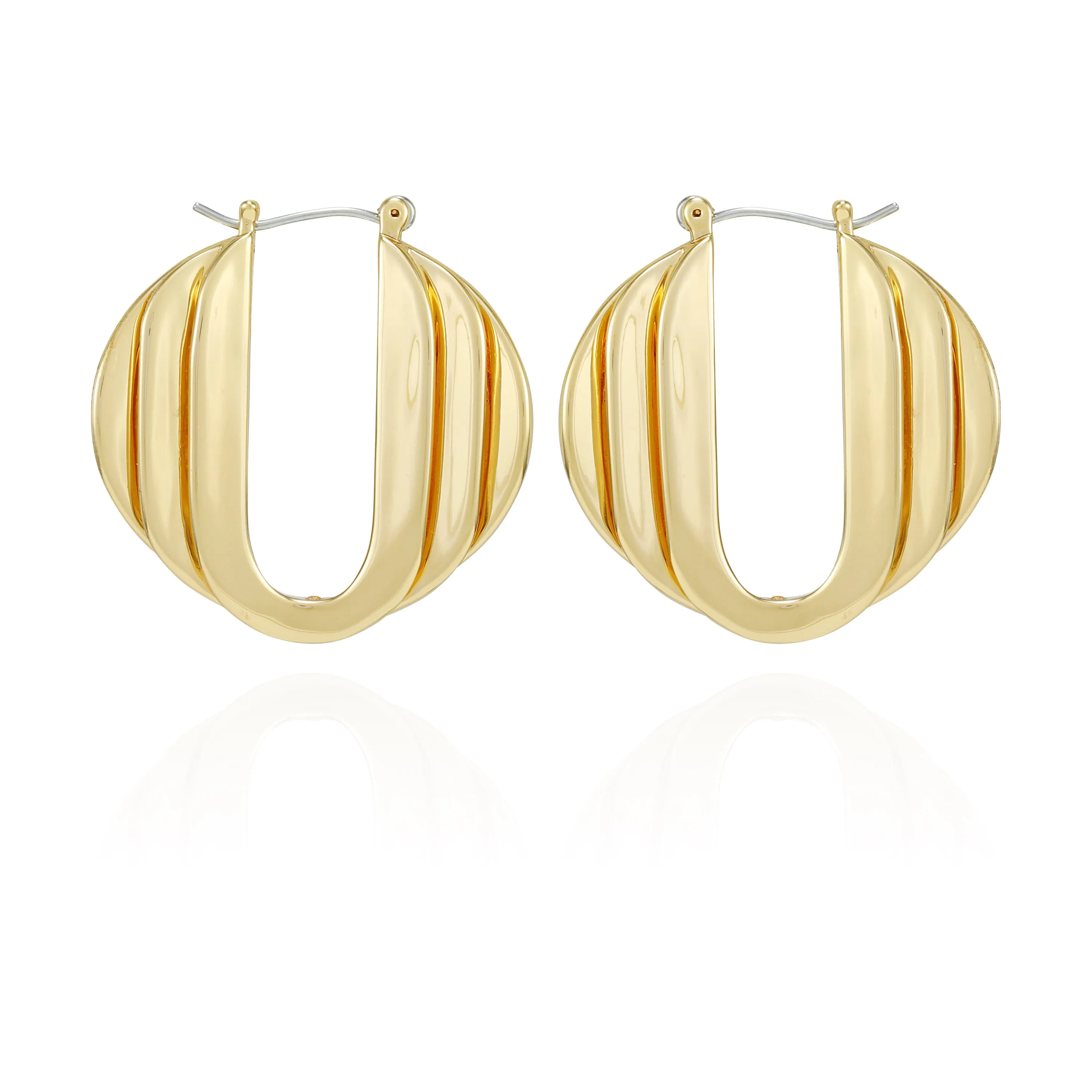 Stacked Link Hoop Earrings