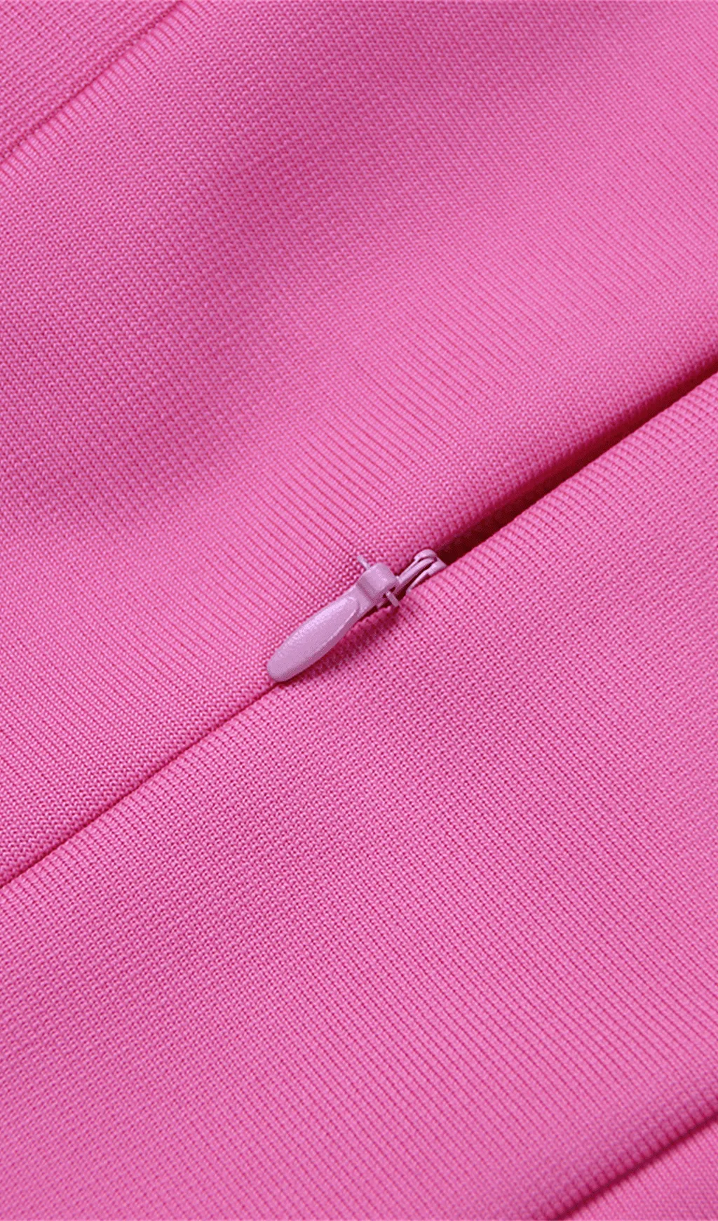 STRETCH LONG SLEEVES MINI DRESS IN HYPER PINK Gloria Lanvin