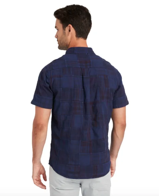 Vineyard Vines Patchwork Slim Fit Short-Sleeve Popover Shirt