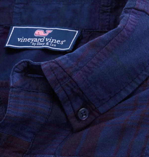 Vineyard Vines Patchwork Slim Fit Short-Sleeve Popover Shirt